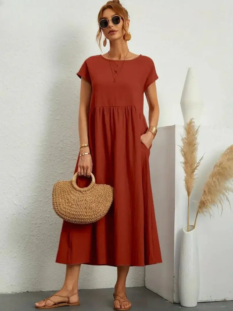 Hazel - midi dress with pockets — view 20