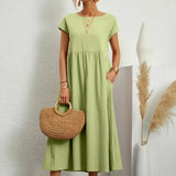 Hazel - midi dress with pockets — view 23