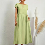Hazel - midi dress with pockets — view 24