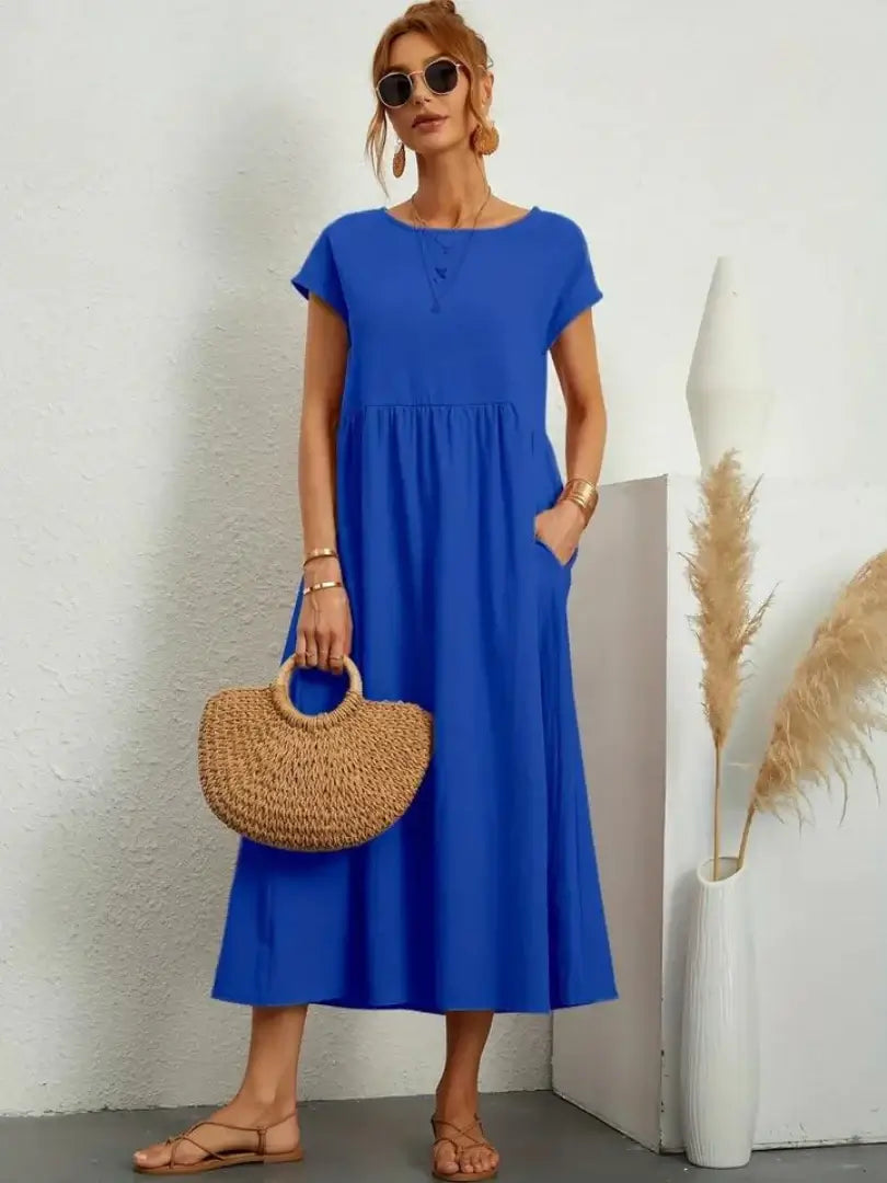 Hazel - midi dress with pockets — view 26