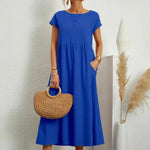 Hazel - midi dress with pockets — view 26