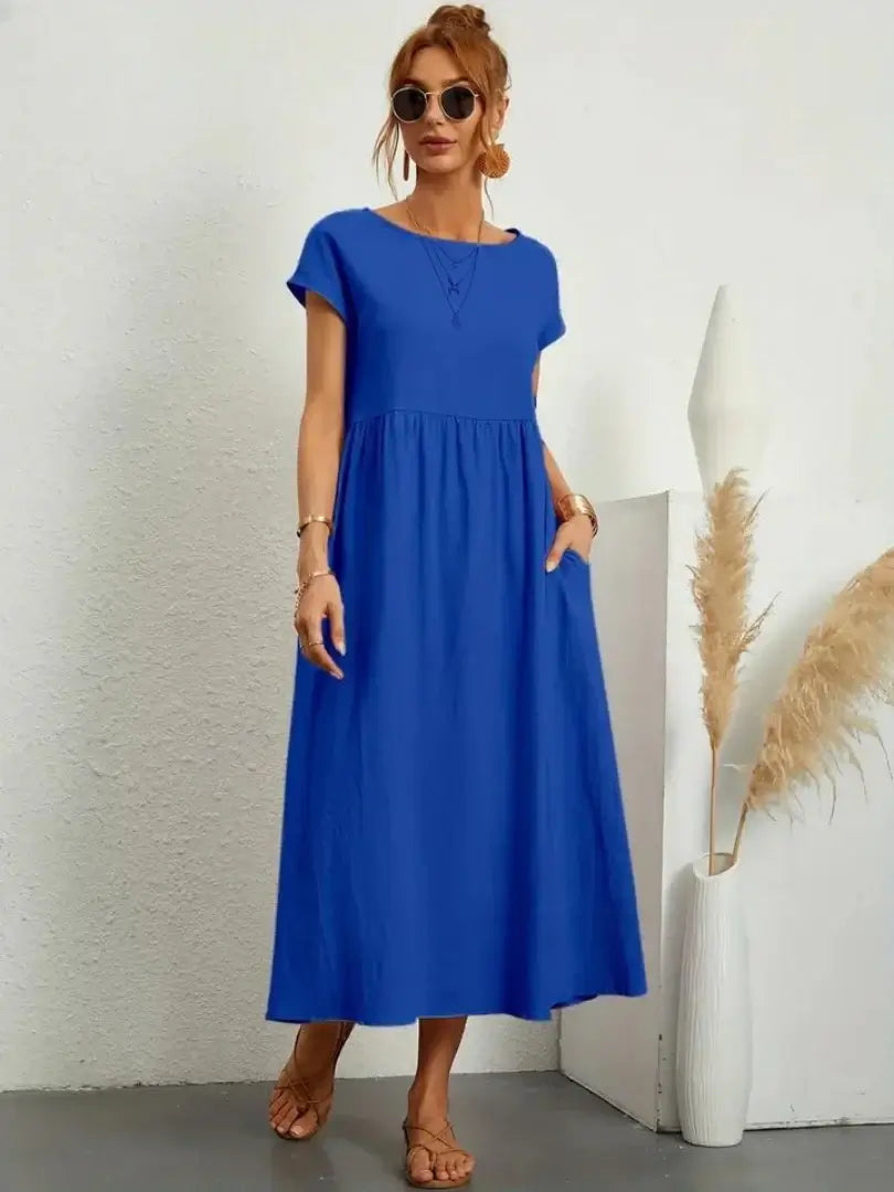 Hazel - midi dress with pockets — view 27