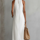 Heidi - sleeveless lace detail midi dress — view 2