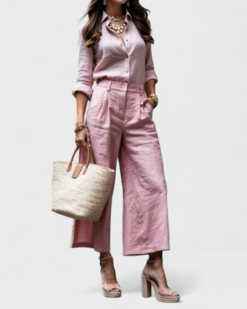 Holly - a casual, elegant pink set — view 1
