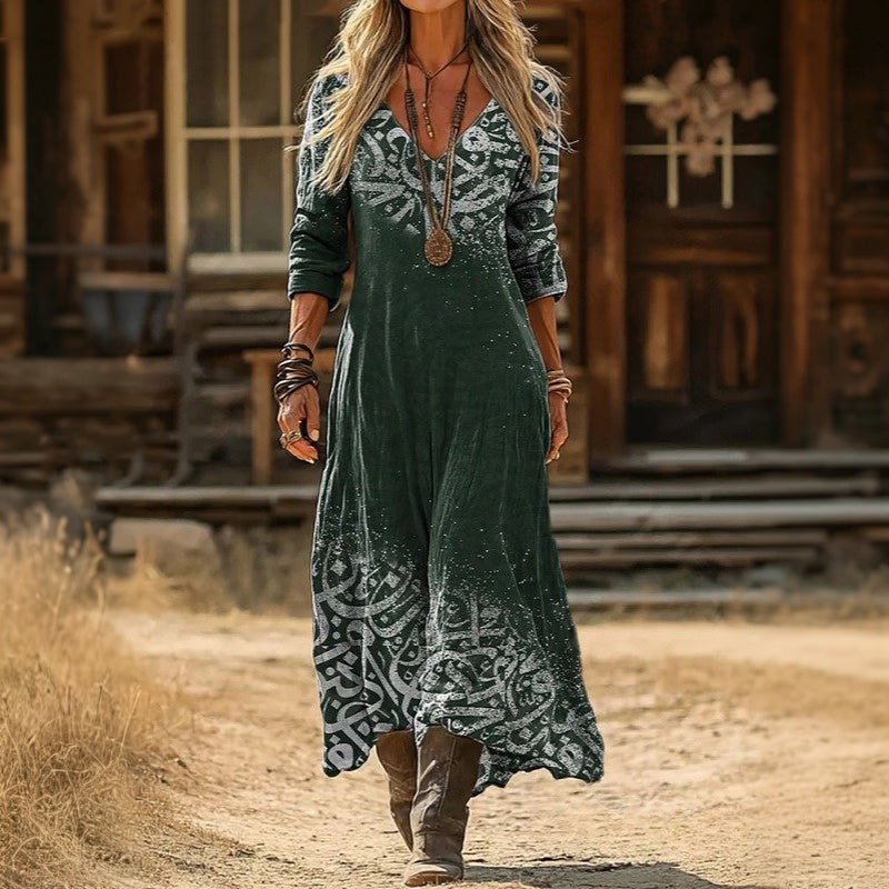 Holly - casual long sleeve dress with retro inspiration — view 1