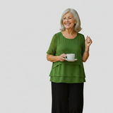 Holly - Layered Draped Blouse — view 1