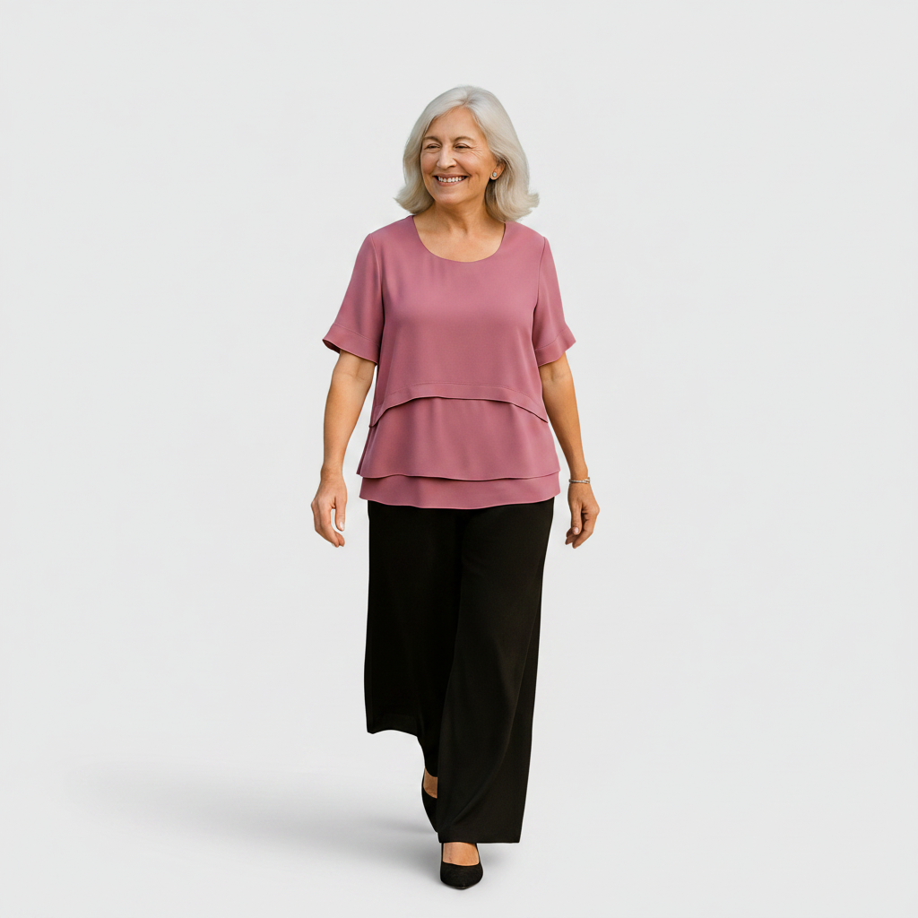 Holly - Layered Draped Blouse — view 2