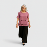 Holly - Layered Draped Blouse — view 2