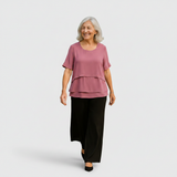Holly - Layered Draped Blouse — view 2