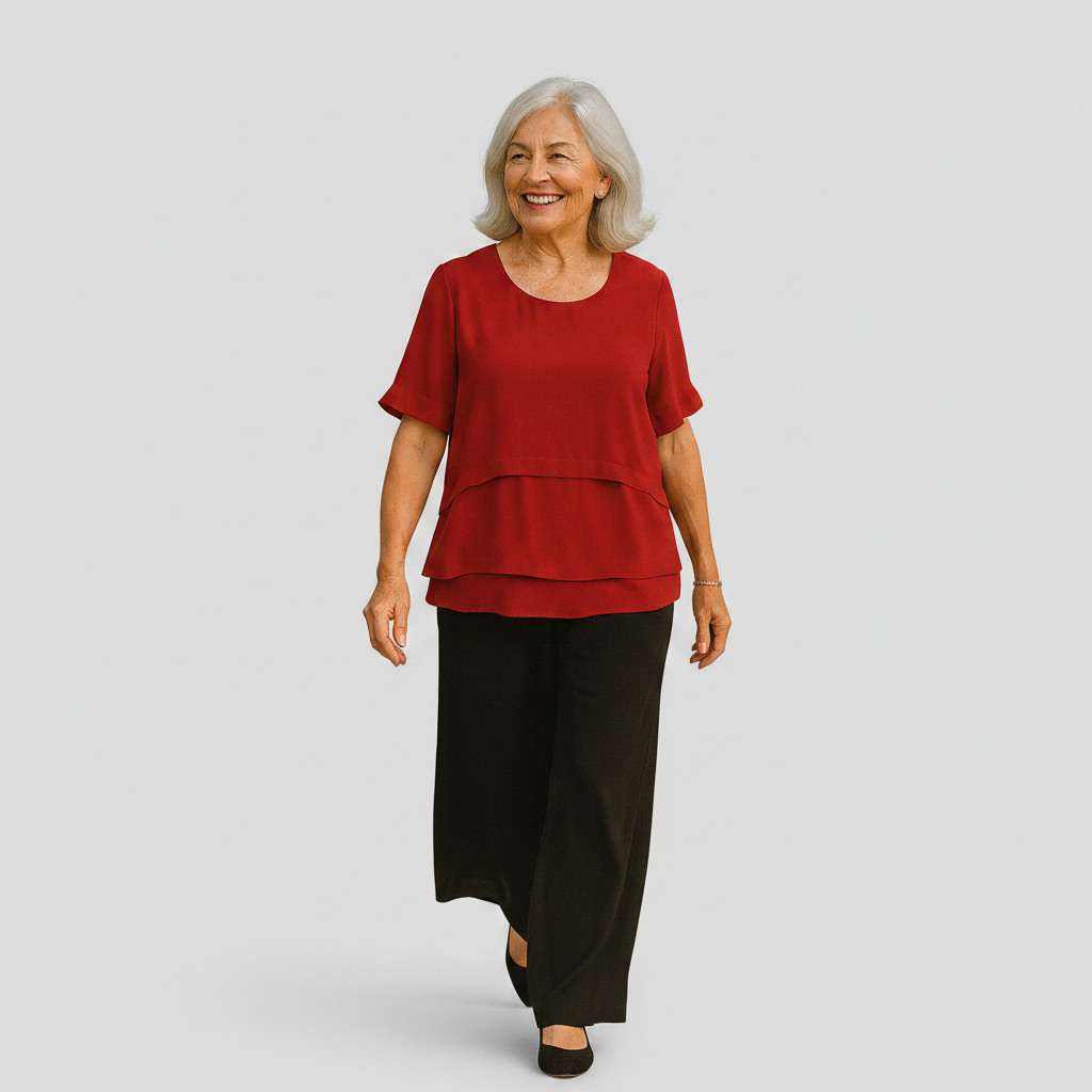 Holly - Layered Draped Blouse — view 4