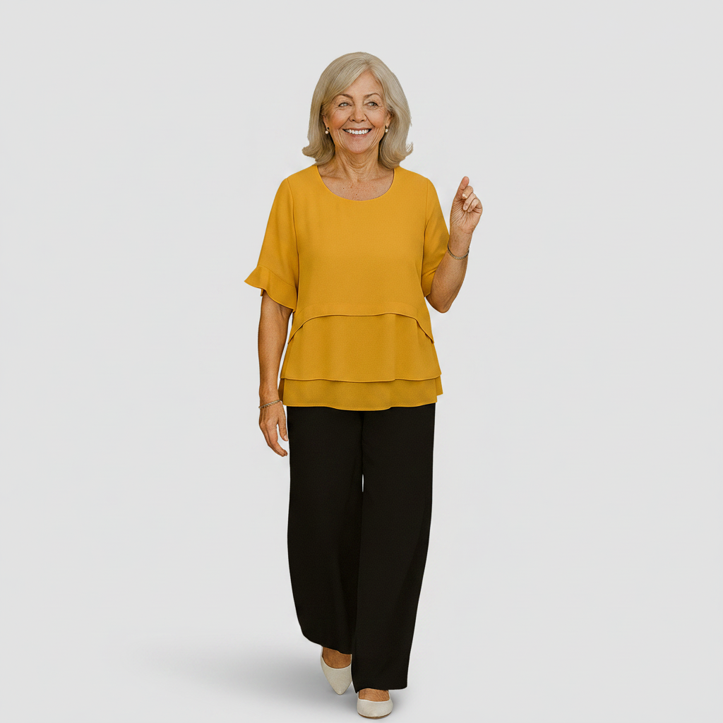 Holly - Layered Draped Blouse — view 6