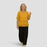 Holly - Layered Draped Blouse — view 6