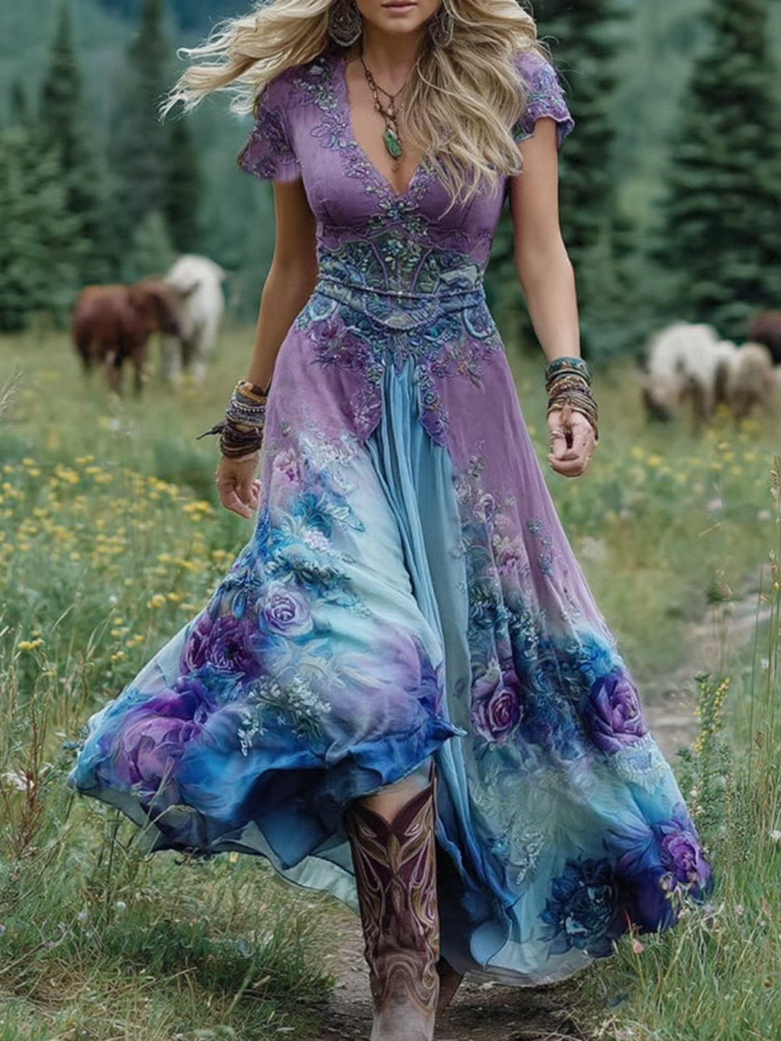 Holly - floral print dress — view 3