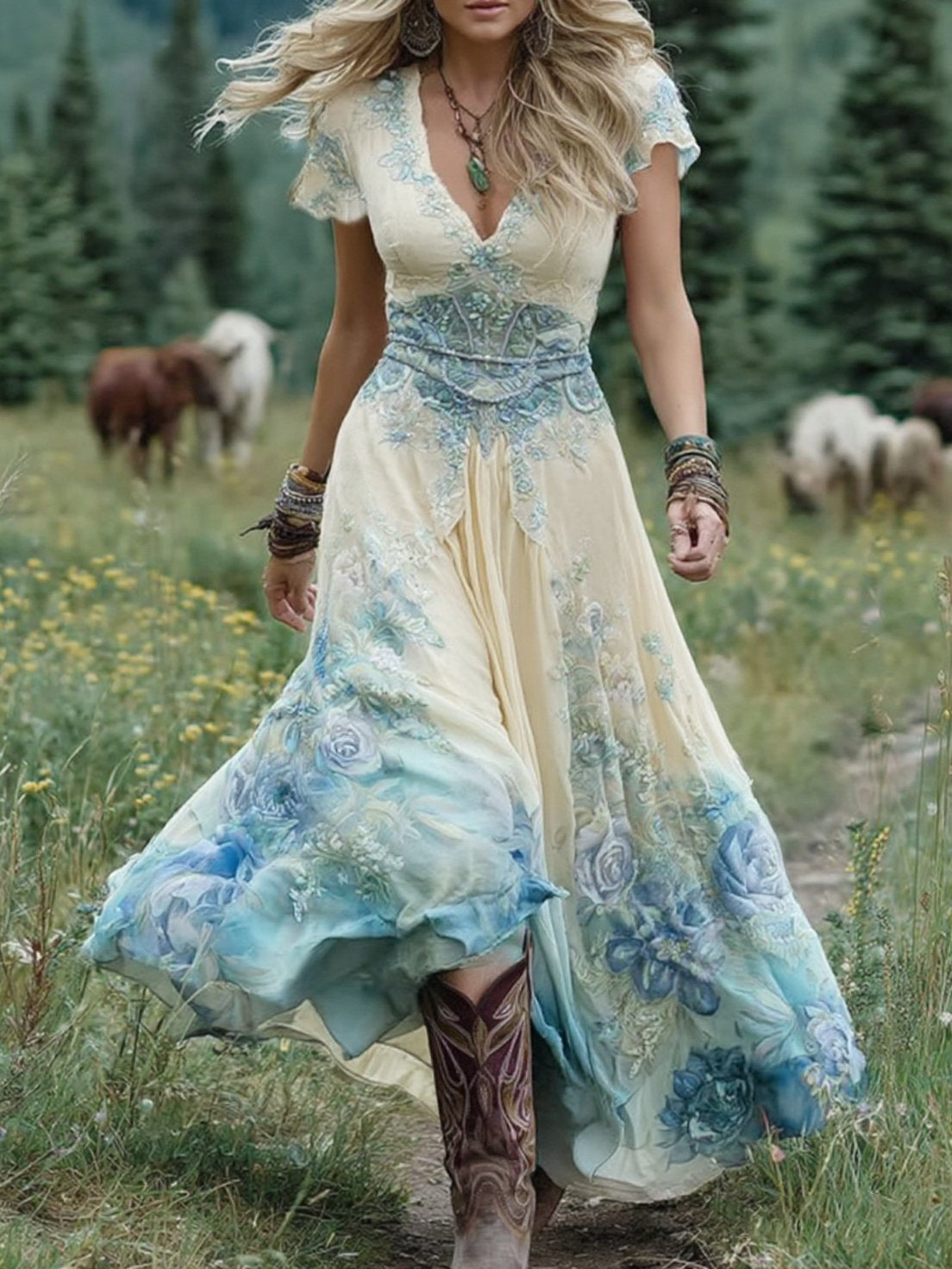 Holly - floral print dress — view 5