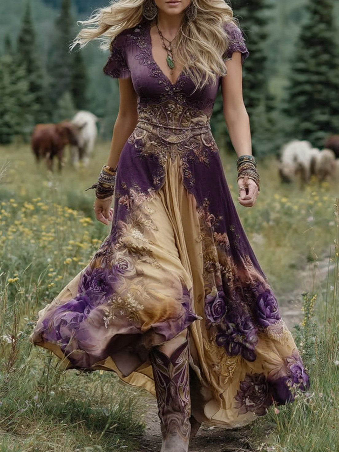 Holly - floral print dress — view 6