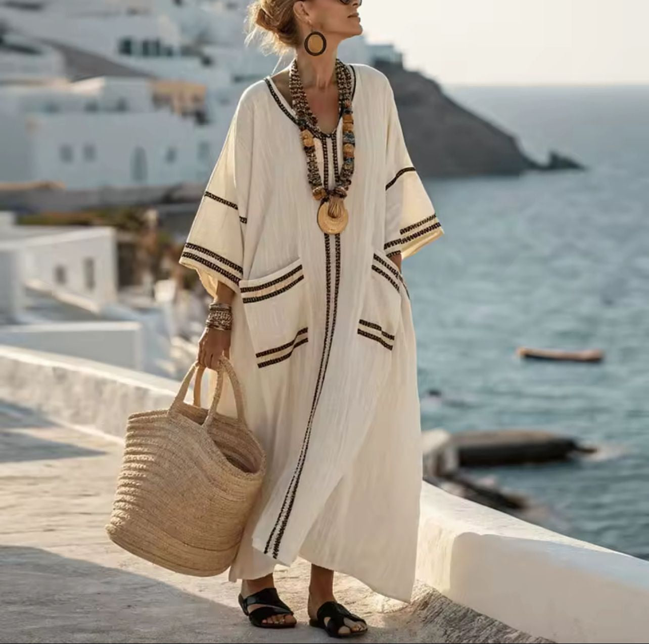 Iris - elegant long beach dress — view 4