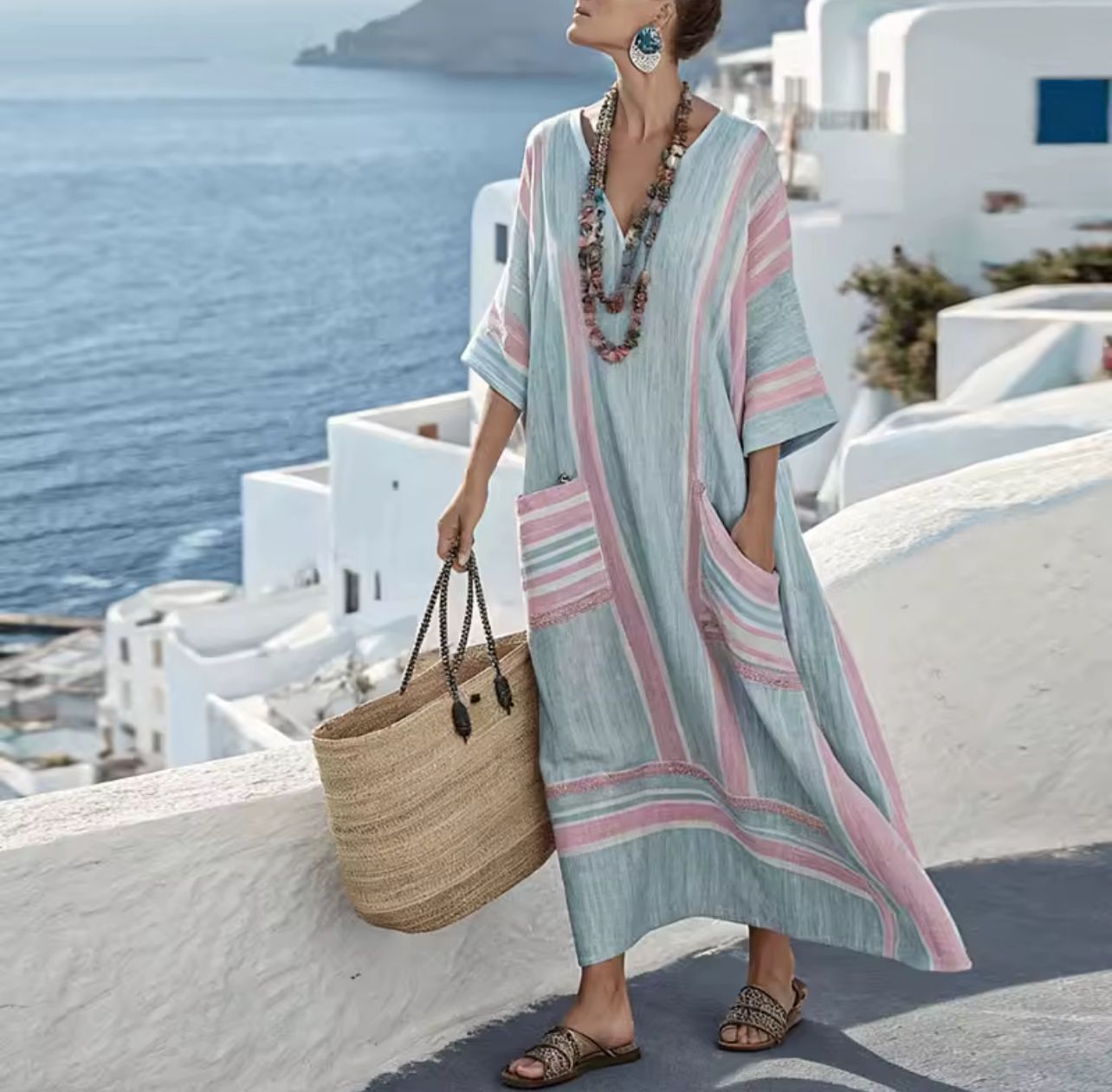Iris - elegant long beach dress — view 7