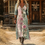 Iris - retro inspired casual long sleeve dress — view 1