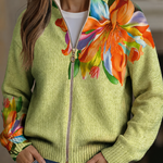 Isabella - cardigan with a vibrant tropical lily print — view 1