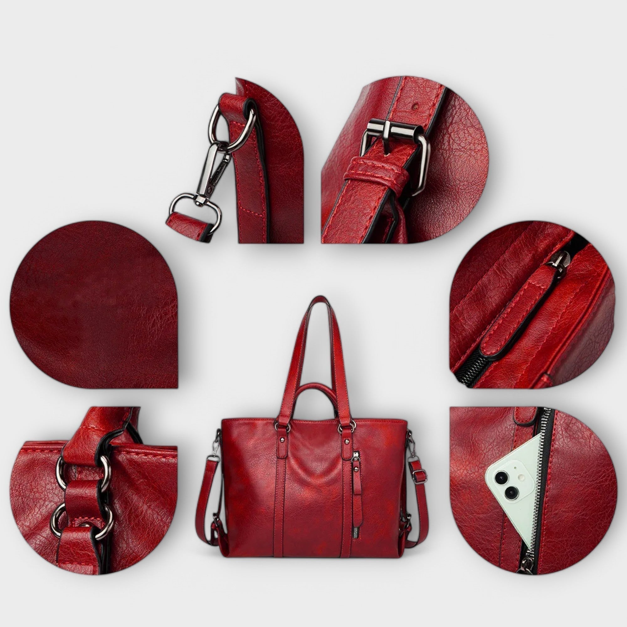 Isabella - women's large leather bag — view 5