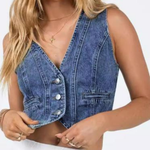 Ivy - Women's Sleeveless Denim Top — view 2