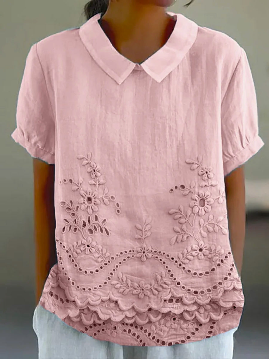 Jade - Embroidered Floral Blouse — view 2