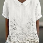 Jade - Embroidered Floral Blouse — view 3
