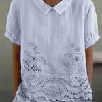 Jade - Embroidered Floral Blouse — view 4