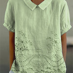 Jade - Embroidered Floral Blouse — view 5