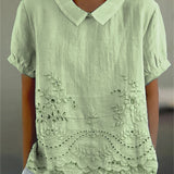 Jade - Embroidered Floral Blouse — view 5
