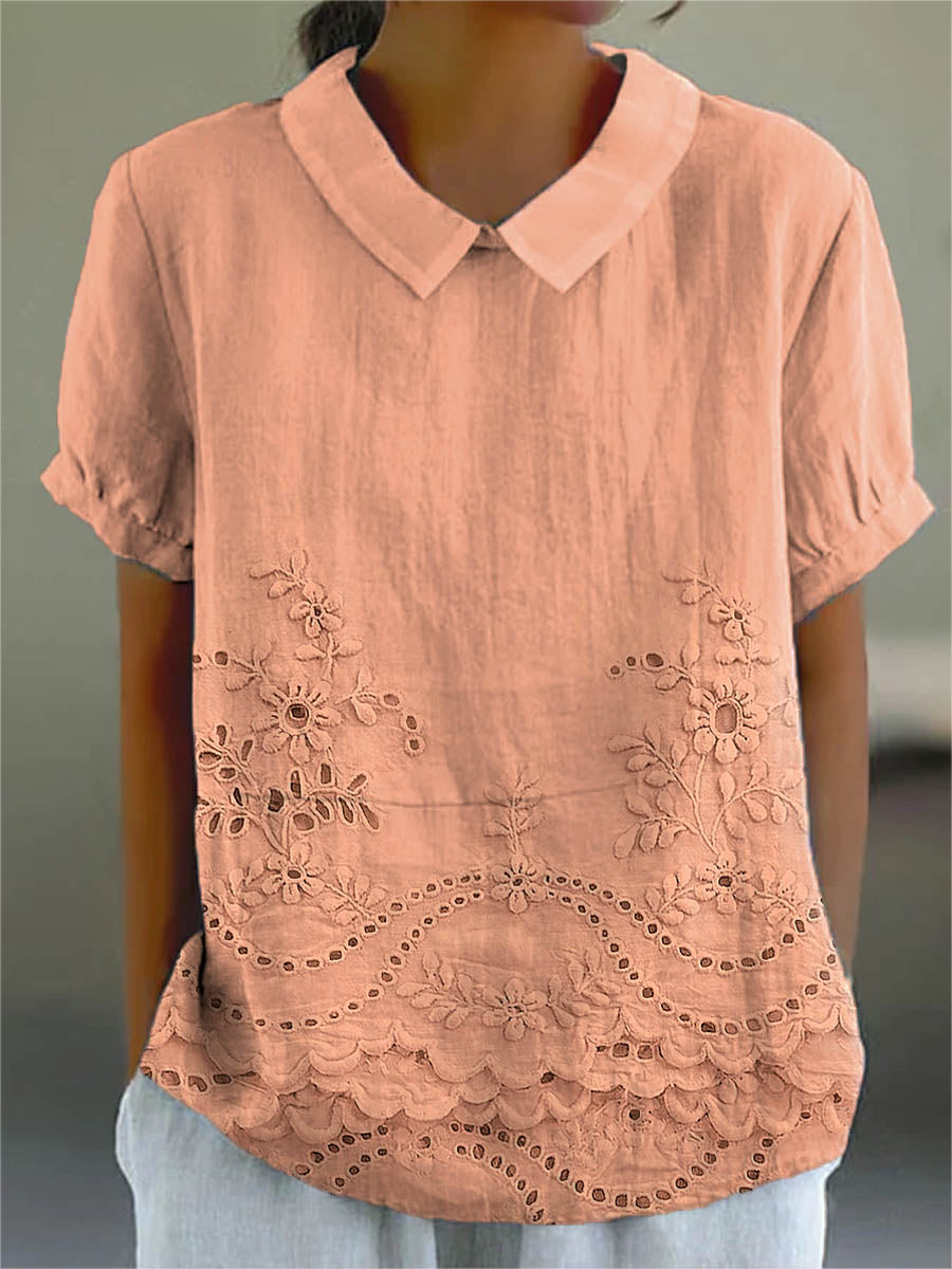 Jade - Embroidered Floral Blouse — view 7