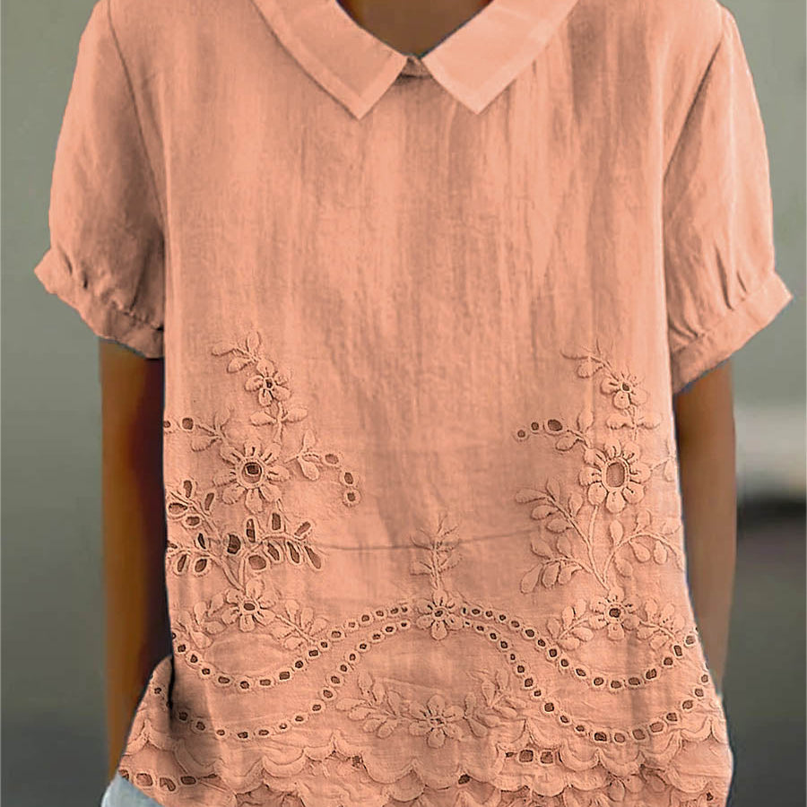 Jade - Embroidered Floral Blouse — view 7