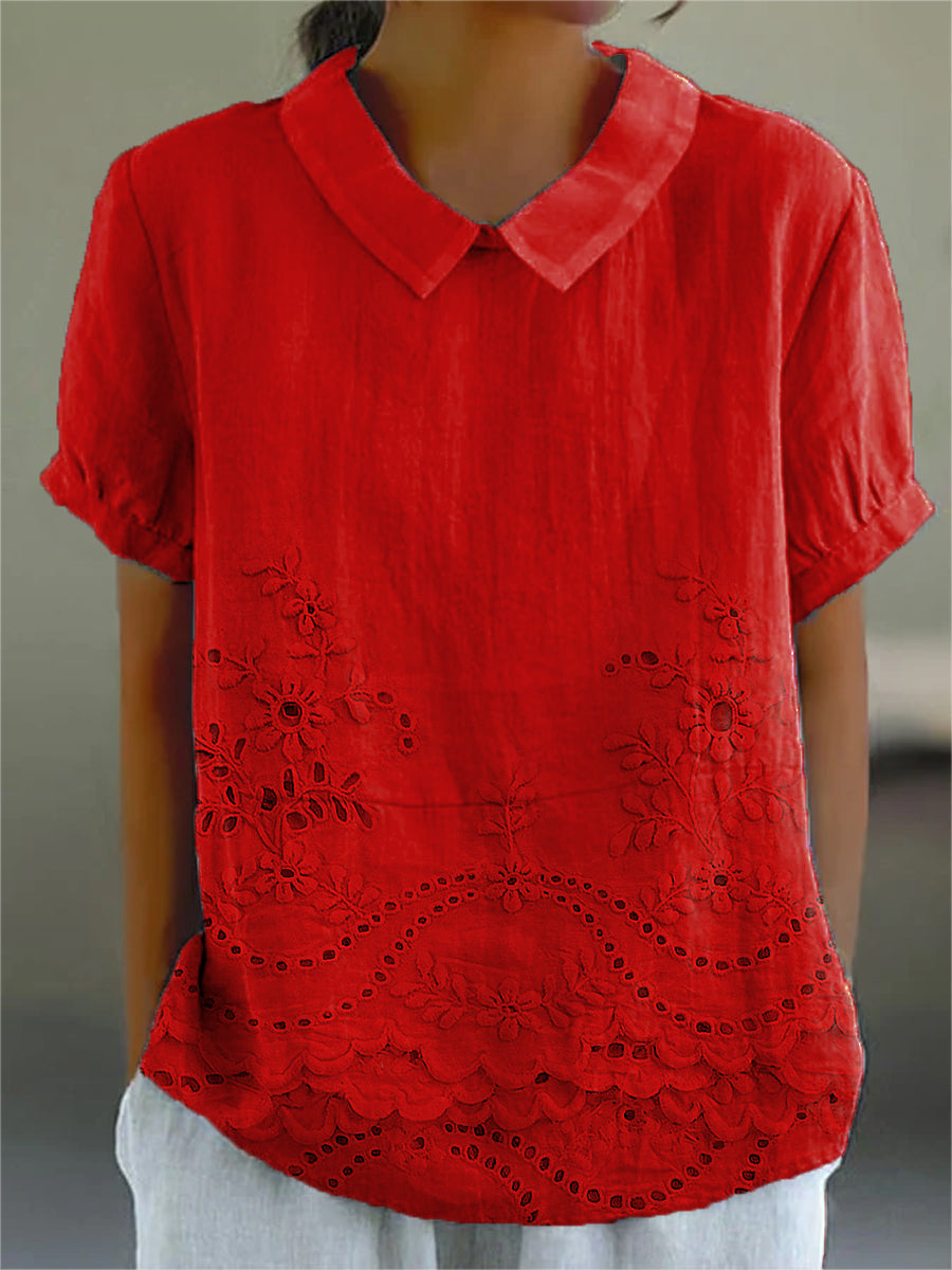 Jade - Embroidered Floral Blouse — view 8