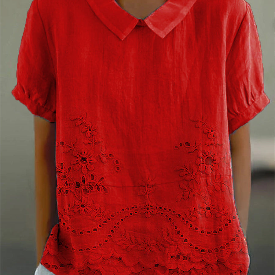 Jade - Embroidered Floral Blouse — view 8