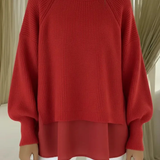 Janet - Knitted sweater with a layered look — view 2
