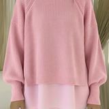 Janet - Knitted sweater with a layered look — view 4