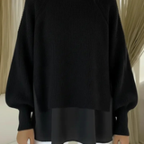 Janet - Knitted sweater with a layered look — view 5