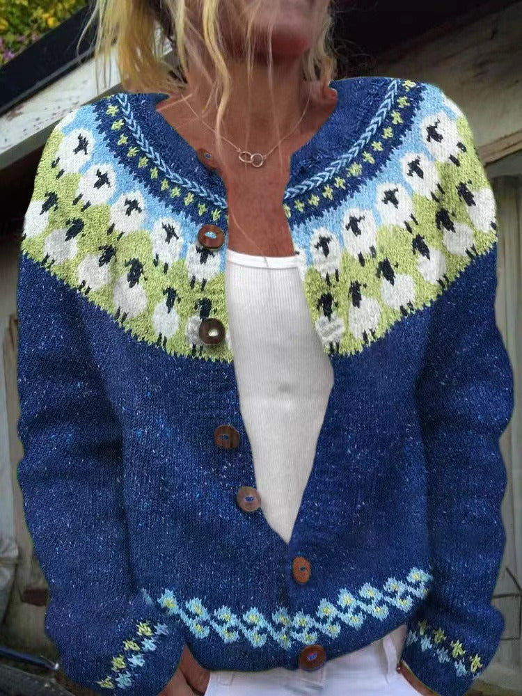 Janet - Retro Icelandic Cardigan — view 2