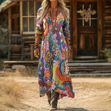 Janine - retro inspired casual long sleeve dress — view 1