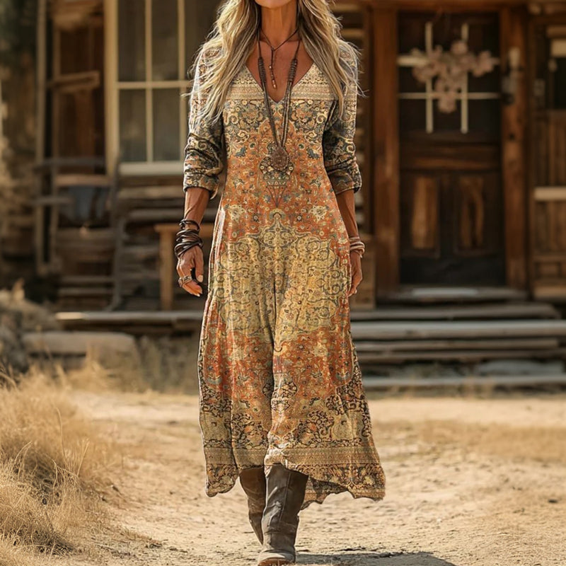 Janine - casual long sleeve dress with retro inspiration — view 1