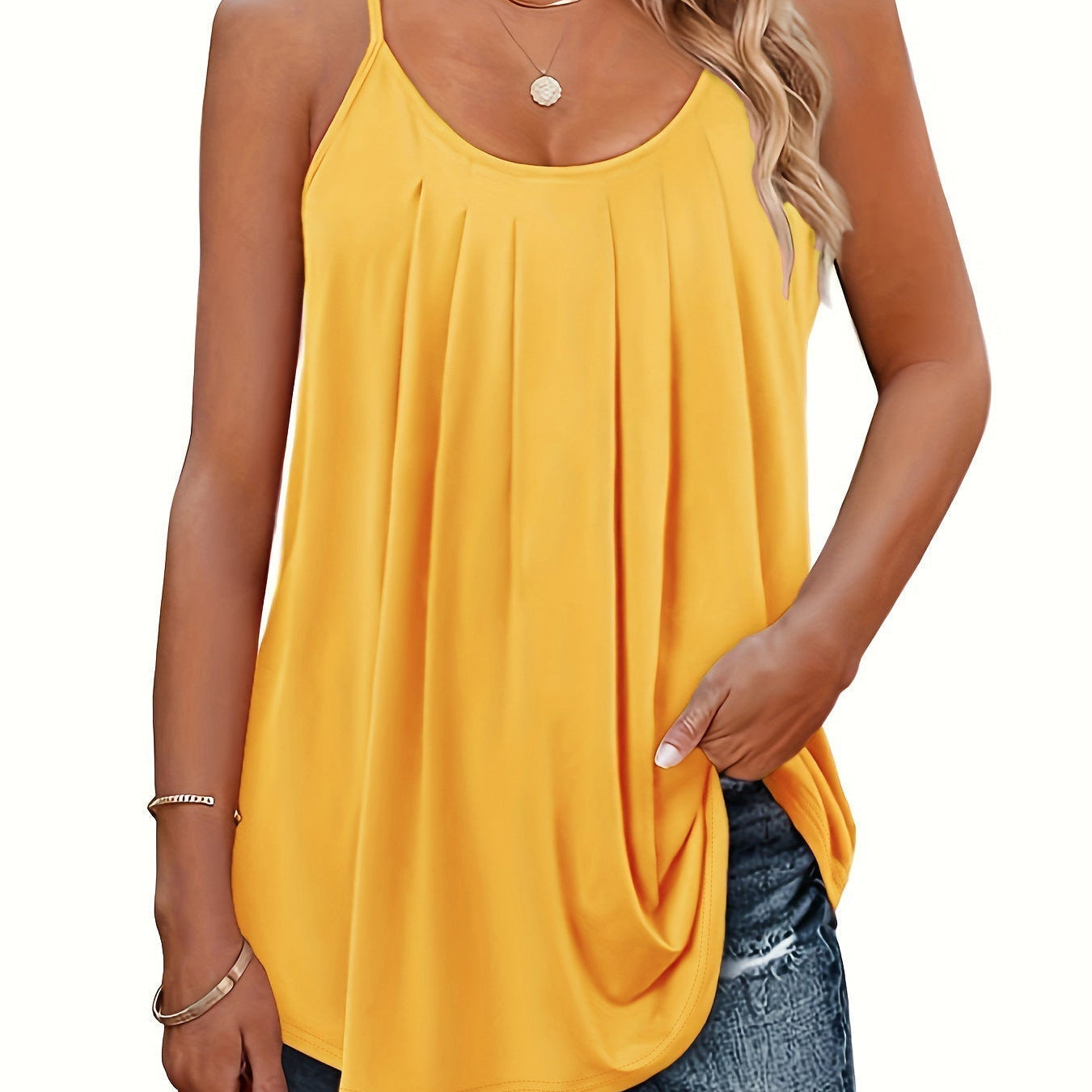 Janine - women's lightweight summer top with spaghetti straps — view 3
