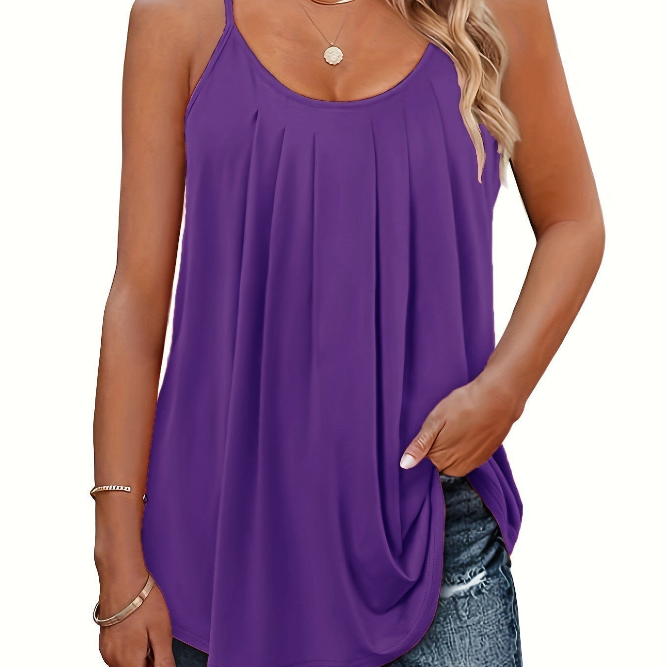 Janine - women's lightweight summer top with spaghetti straps — view 5