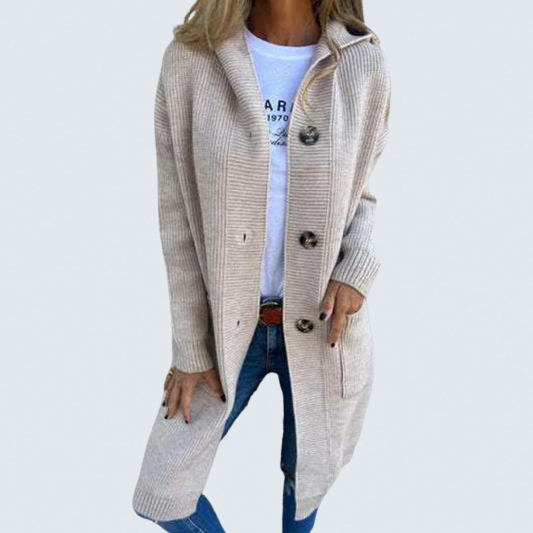 Jenna - cosy hooded cardigan — view 1