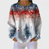 Jenna - Christmas sweater with a delicate pine tree pattern — view 1