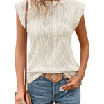 Jennifer - women's light knit elegant t-shirt — view 3