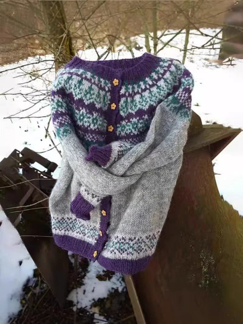 Jennifer - Retro Icelandic Cardigan — view 3