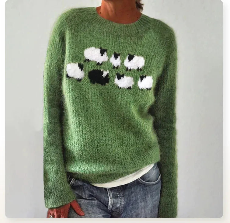 Jennifer - Retro Knitted Sweater — view 1