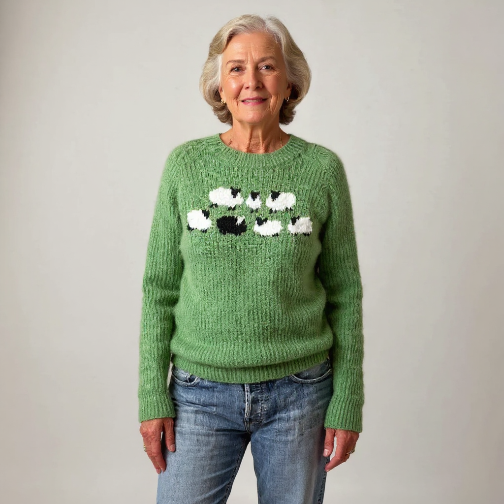 Jennifer - Retro Knitted Sweater — view 2