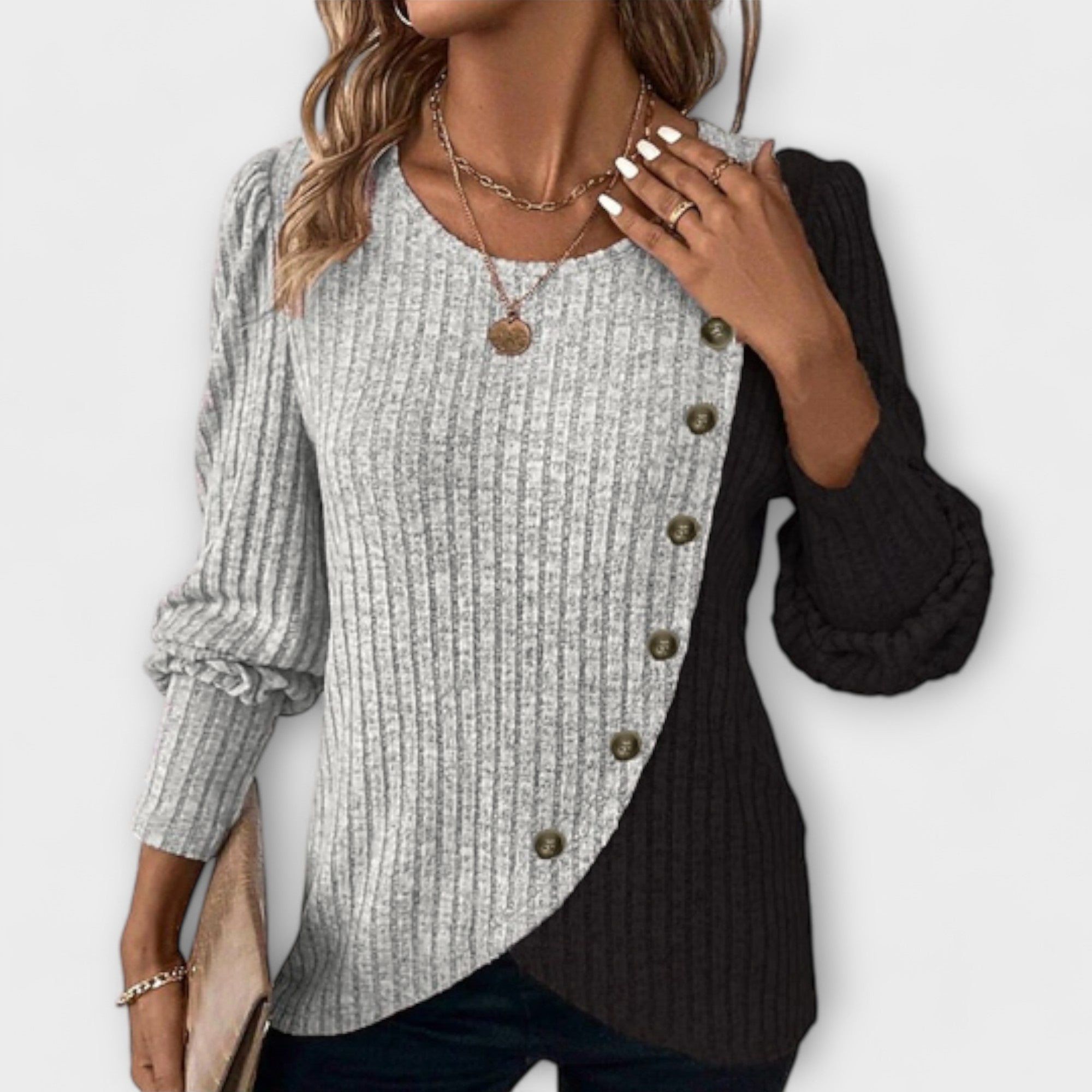 Jessica - elegant knitted blouse — view 1