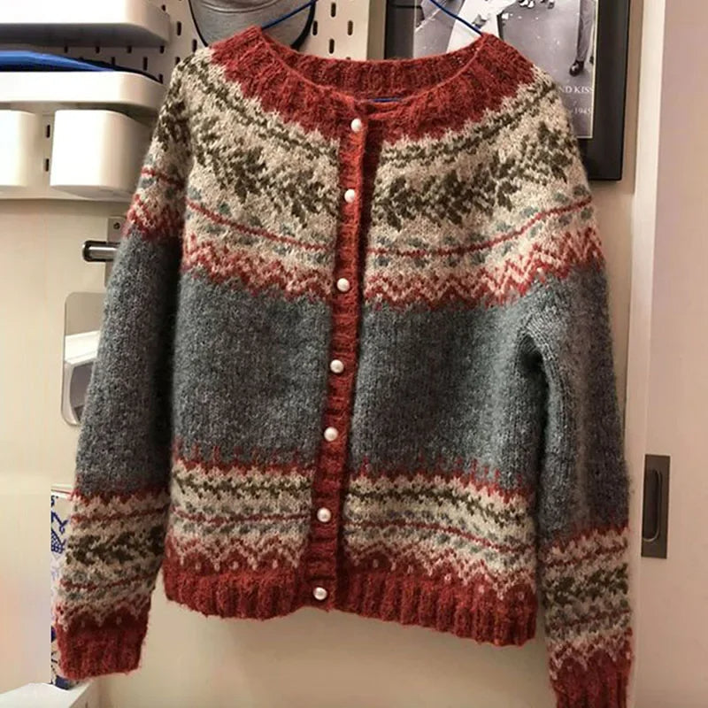 Jessica - Retro Knit Cardigan — view 1